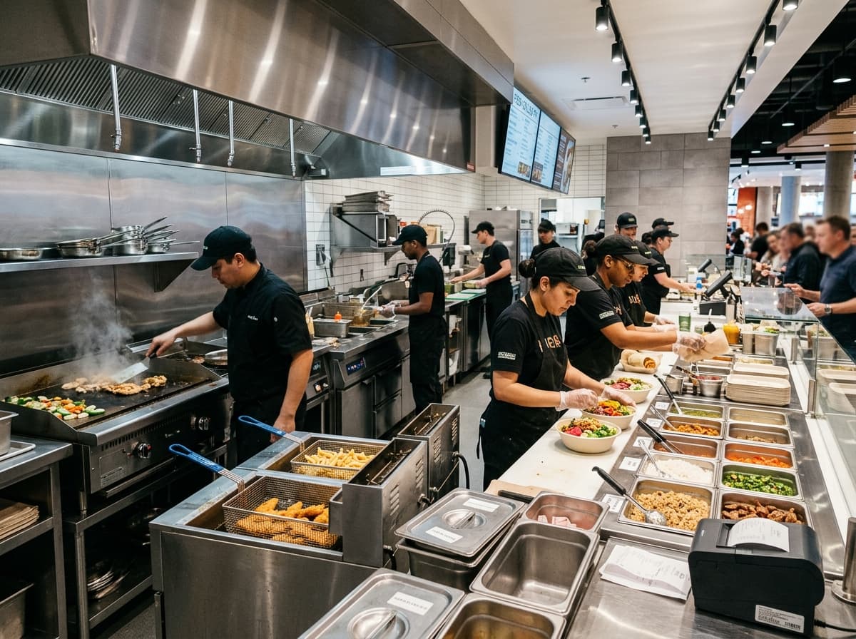 Food Courts & QSR Chains Commercial Induction Kitchen Installation